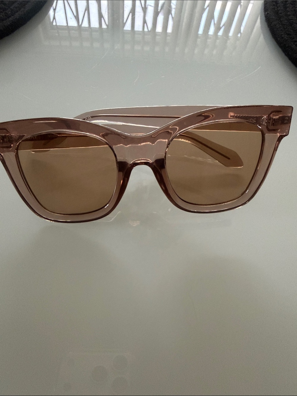 Quay Australia Translucent Rose Brown Sunglasses